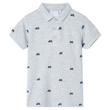 Vidaxl kinderpoloshirt  116 gemêleerd grijs