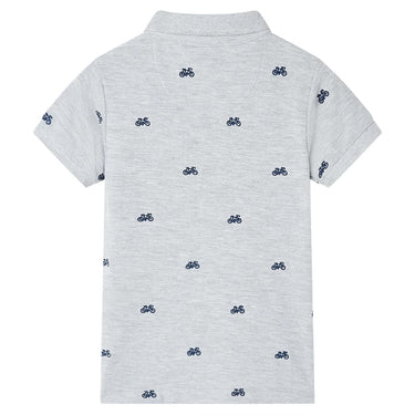 Vidaxl kinderpoloshirt  116 gemêleerd grijs