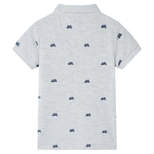 Vidaxl kinderpoloshirt  128 gemêleerd grijs