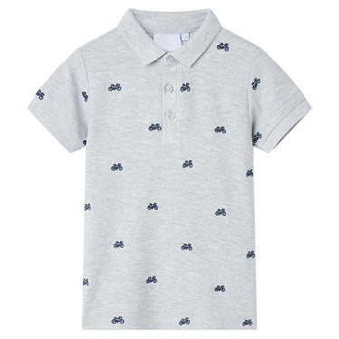 Vidaxl kinderpoloshirt  140 gemêleerd grijs