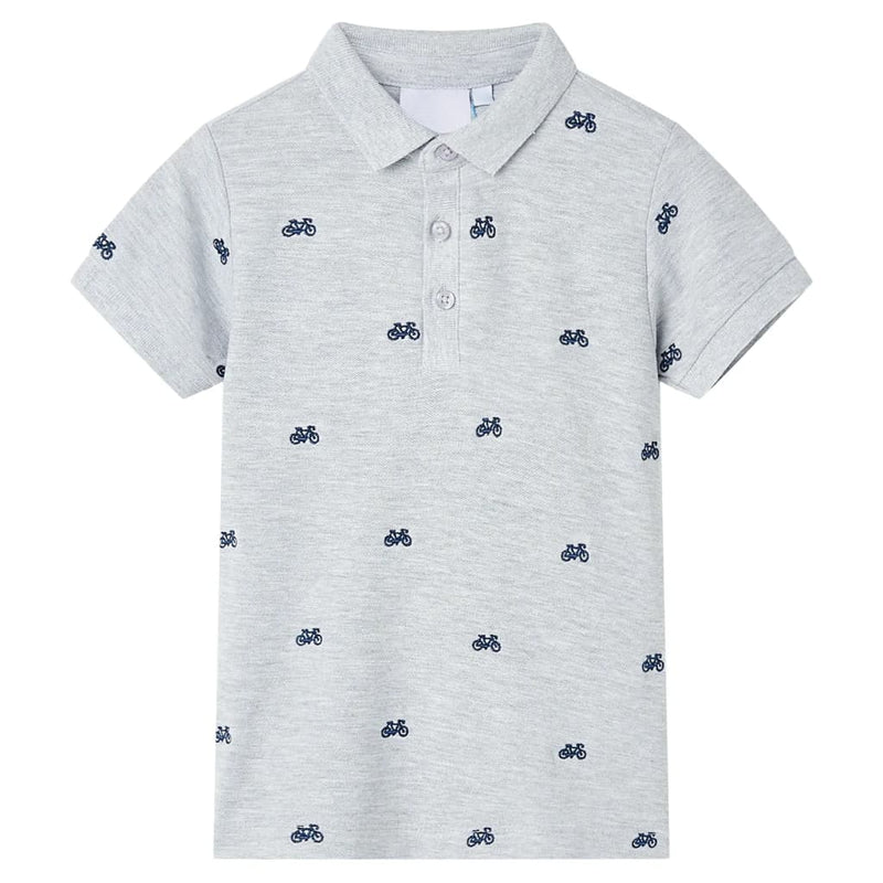 Load image into Gallery viewer, Vidaxl kinderpoloshirt  140 gemêleerd grijs

