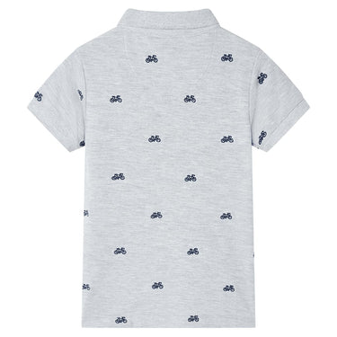 Vidaxl kinderpoloshirt  140 gemêleerd grijs