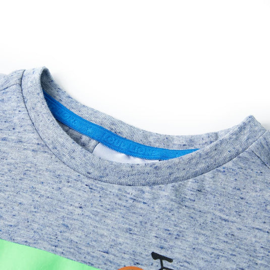 VidaXL Kindershirt met korte mouwen 92 gemêleerd blauw