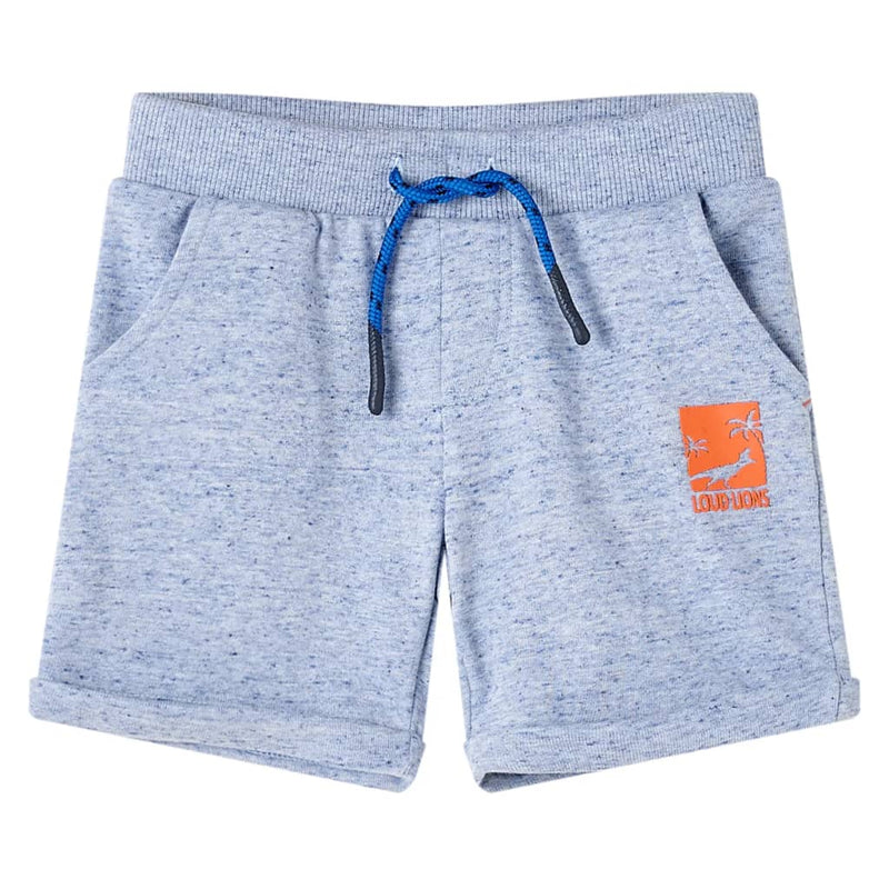 Load image into Gallery viewer, Vidaxl kindershorts met trekkoord 128 gemêleerd blauw

