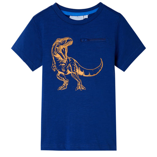 Vidaxl kindershirt met korte mouwen 128 donkerblauw