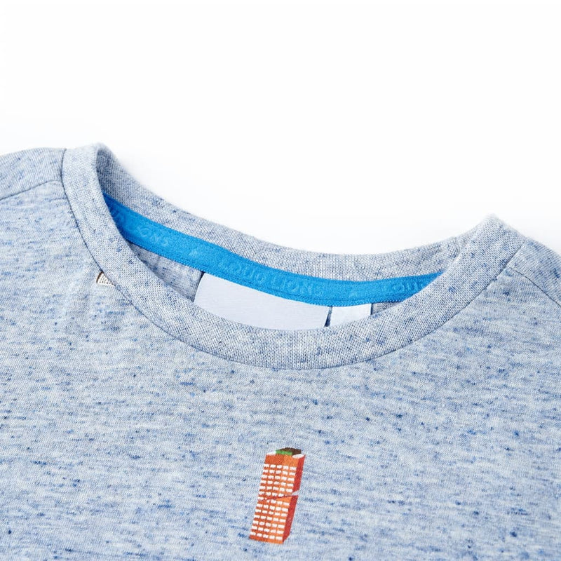 Load image into Gallery viewer, VidaXL Kindershirt 92 gemêleerd blauw
