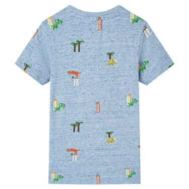 Vidaxl kindershirt 128 gemêleerd blauw