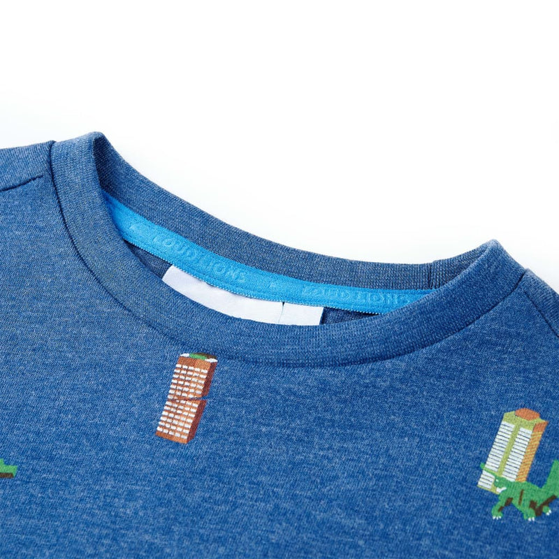 Load image into Gallery viewer, Vidaxl kindershirt 104 gemêleerd donkerblauw
