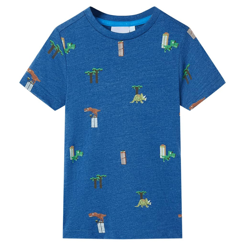 Load image into Gallery viewer, VidaXL Kindershirt 116 gemêleerd donkerblauw

