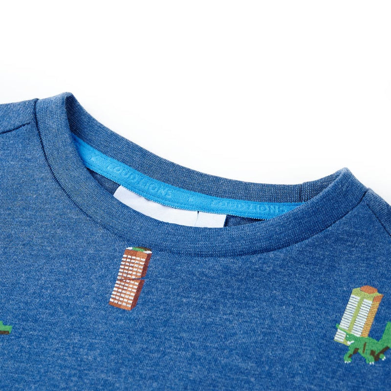 Load image into Gallery viewer, VidaXL Kindershirt 116 gemêleerd donkerblauw
