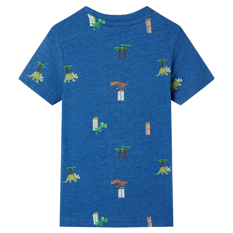 Load image into Gallery viewer, VidaXL Kindershirt 140 gemêleerd donkerblauw
