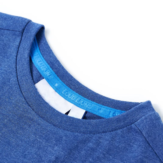 Vidaxl kindershirt 140 gemêleerd donkerblauw
