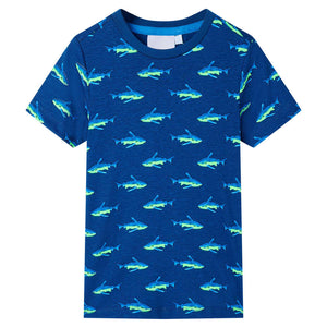 Vidaxl kindershirt 92 donkerblauw