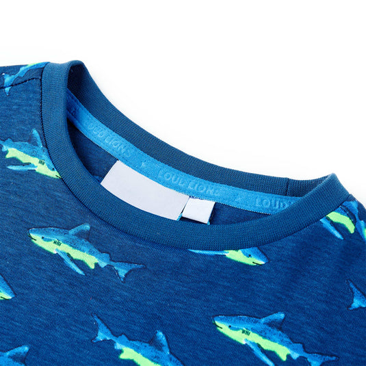 Vidaxl kindershirt 92 donkerblauw