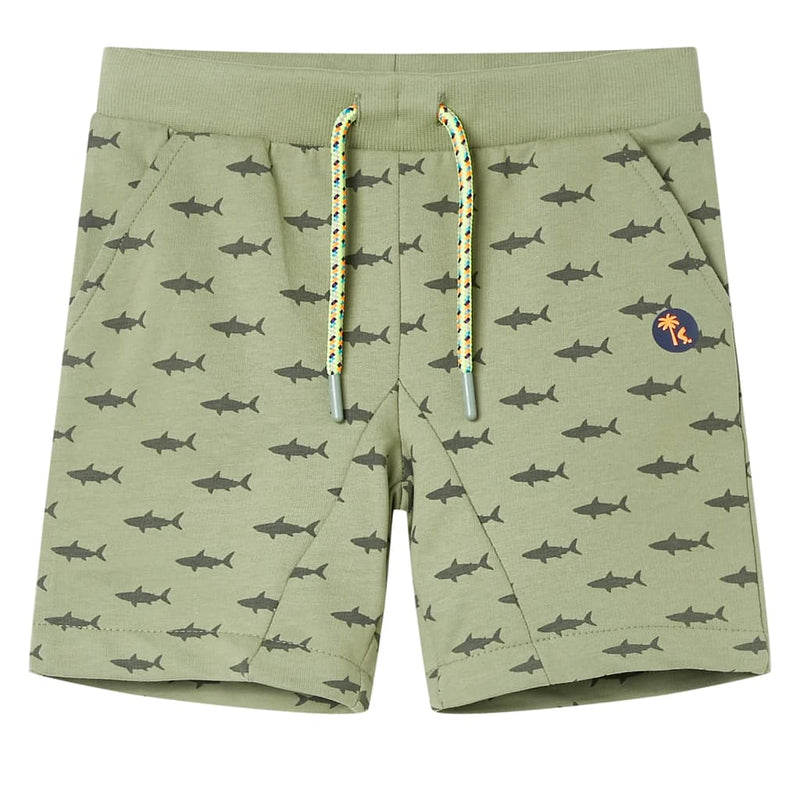 Afbeelding laden in galerijviewer, VidaXL Kindershorts met trekkoord 92 lichtkaki
