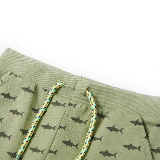 VidaXL Kindershorts met trekkoord 92 lichtkaki