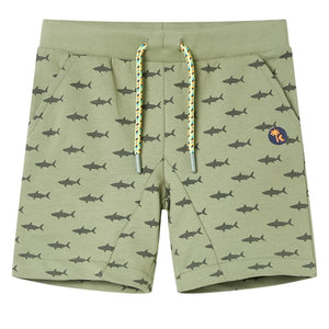 Vidaxl kindershorts met trekkoord 116 lichtkaki