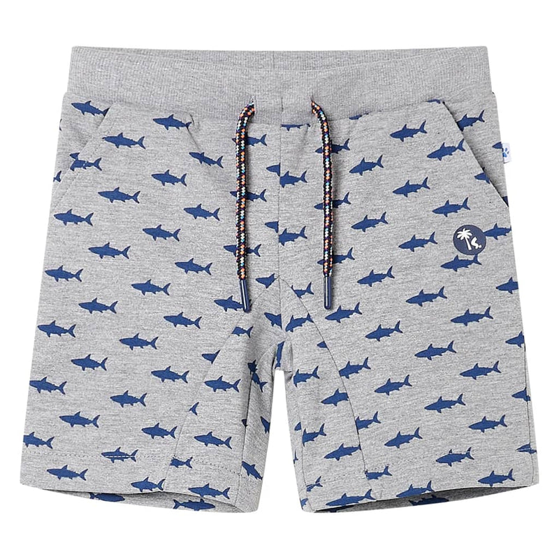 Load image into Gallery viewer, VidaXL Kindershorts met trekkoord 128 gemêleerd lichtgrijs
