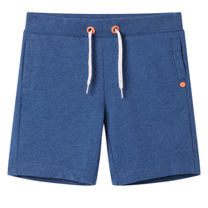 Vidaxl kindershorts met trekkoord 116 gemêleerd donkerblauw