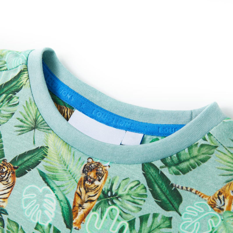 Load image into Gallery viewer, Vidaxl kindershirt 128 gemêleerd lichtgroen
