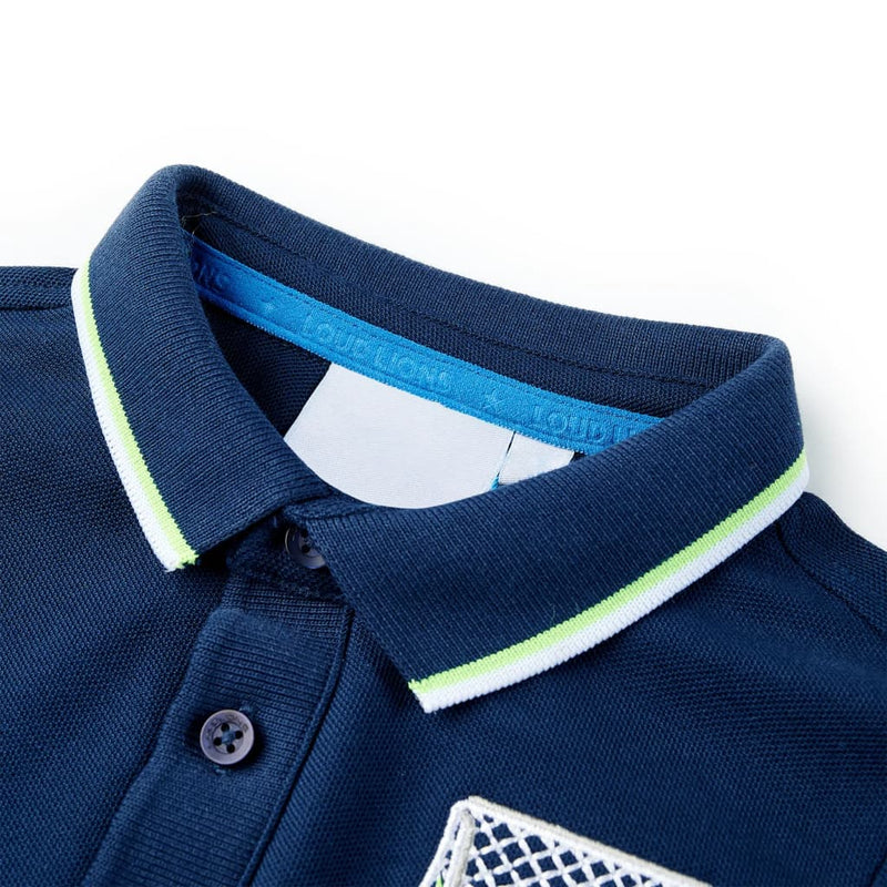 Load image into Gallery viewer, VidaXL Kinderpoloshirt 104 marineblauw

