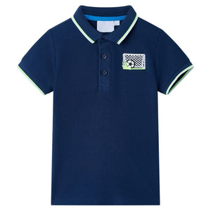 Vidaxl kinderpoloshirt 116 marineblauw