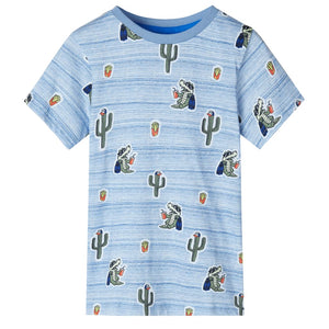 Vidaxl kindershirt 128 gemengd blauw