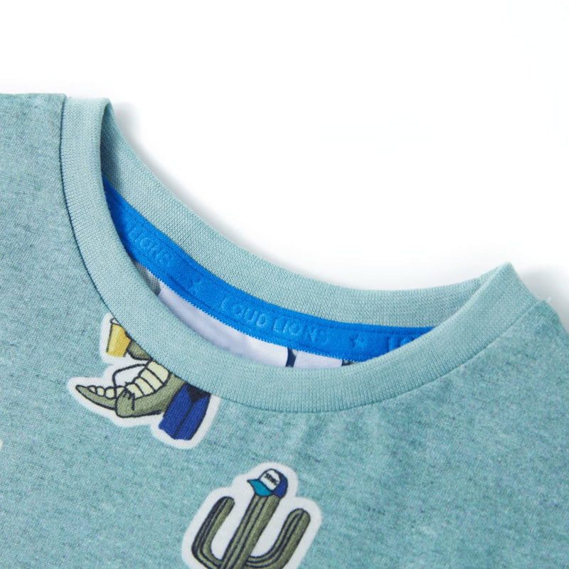 Load image into Gallery viewer, VidaXL Kindershirt 128 gemêleerd lichtgroen
