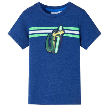 Vidaxl kindershirt 128 gemêleerd donkerblauw
