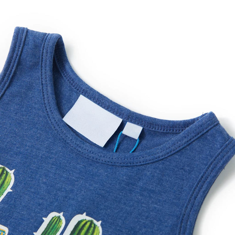 Load image into Gallery viewer, VidaXL Kindertopje 92 gemêleerd donkerblauw
