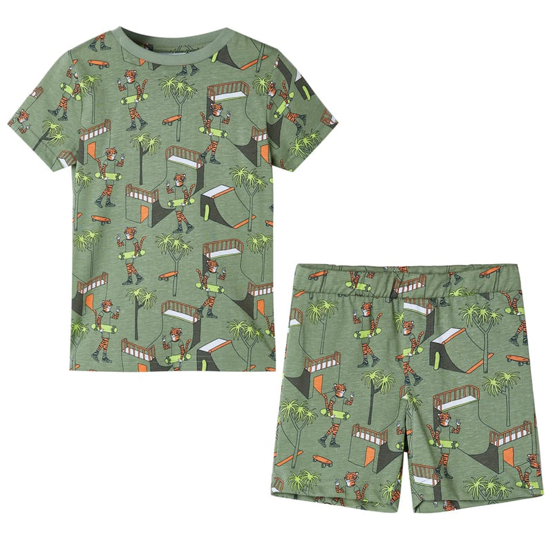 ギャラリービューアに画像をロードする, Vidaxl kinderpyjama met korte mouwen 104 lichtkakikleurig

