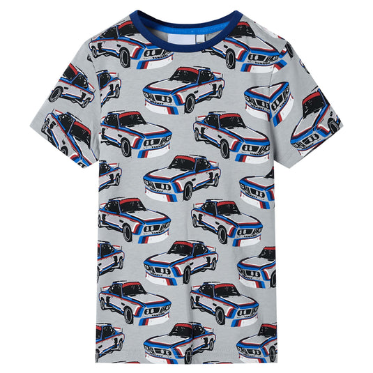 Vidaxl kinderpyjama met korte mouwen 128 grijs