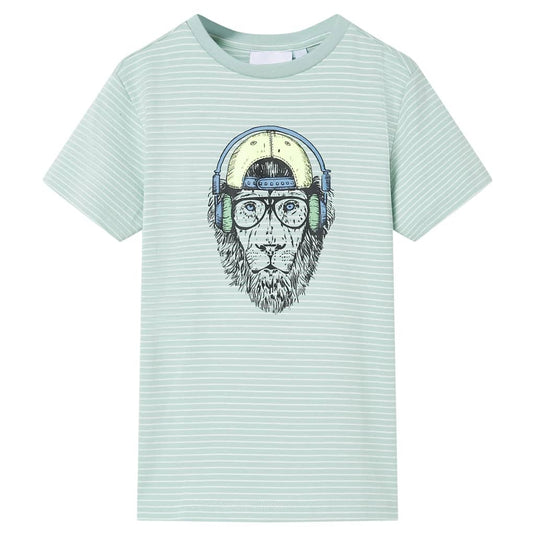 Vidaxl kindershirt met strepen 128 lichtmint