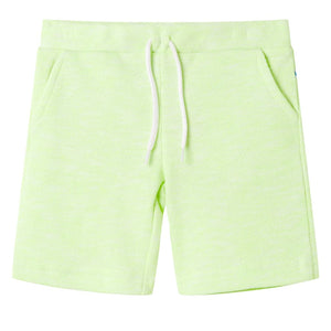 VidaXL Kindershorts met trekkoord 92 neongeel