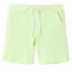VidaXL Kindershorts met trekkoord 104 neongeel