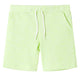 VidaXL Kindershorts met trekkoord 116 neongeel