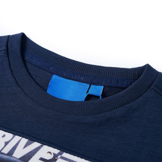 Vidaxl kindershirt met lange mouwen 116 gemêleerd marineblauw