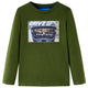 Vidaxl kindershirt met lange mouwen 116 donkerkakikleurig