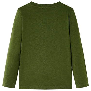 Vidaxl kindershirt met lange mouwen 128 donkerkakikleurig