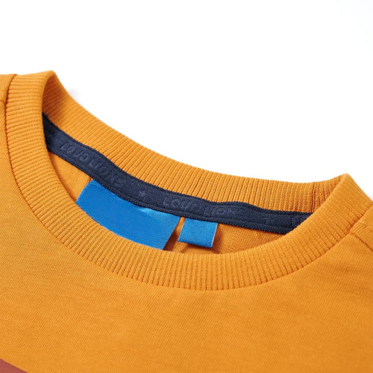 Vidaxl kindershirt met lange mouwen 92 okerkleurig