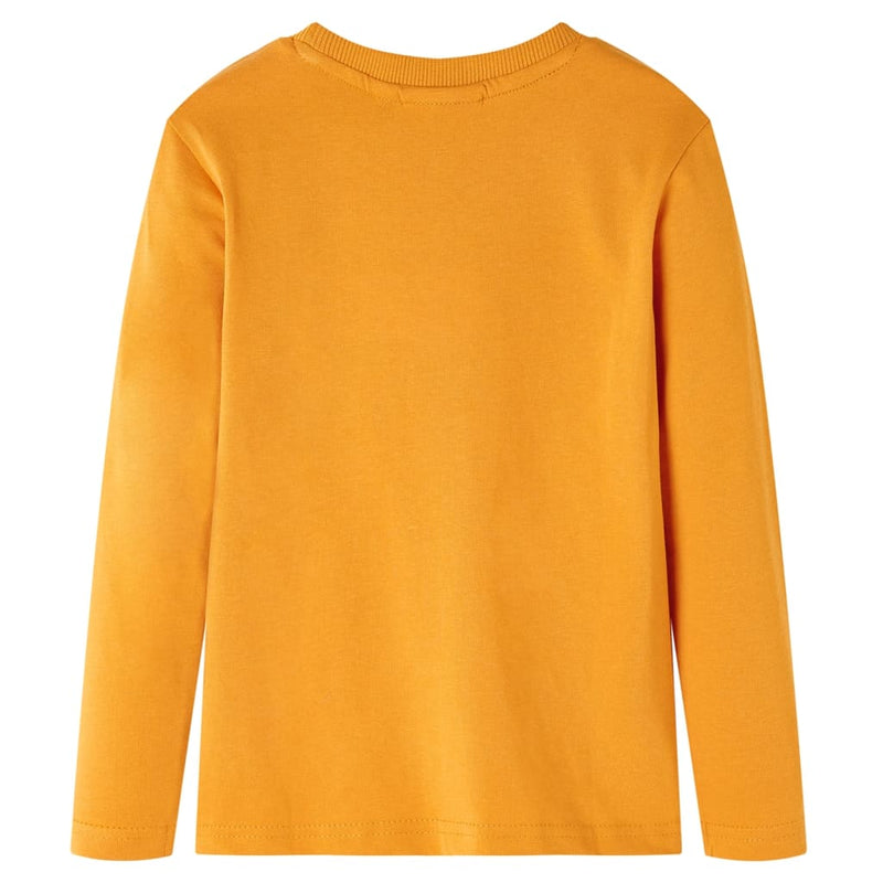 Load image into Gallery viewer, VidaXL Kindershirt met lange mouwen 140 okerkleurig

