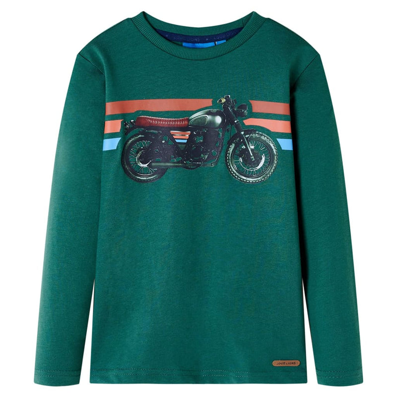 Load image into Gallery viewer, Vidaxl kindershirt met lange mouwen 128 groen
