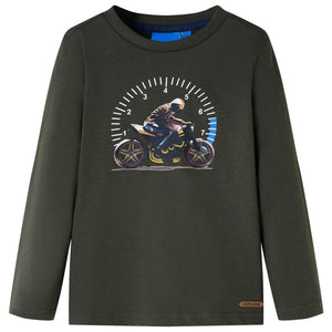 Vidaxl kindershirt met lange mouwen 104 kakikleurig