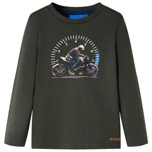 Vidaxl kindershirt met lange mouwen 116 kakikleurig