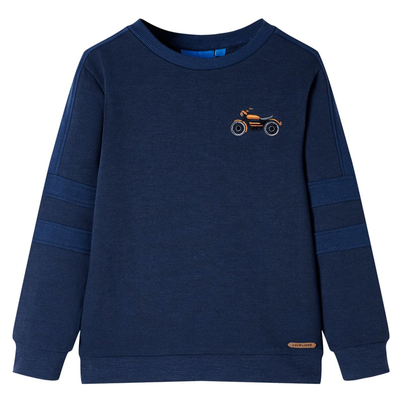 Load image into Gallery viewer, VidaXL Kindertrui 128 gemêleerd marineblauw
