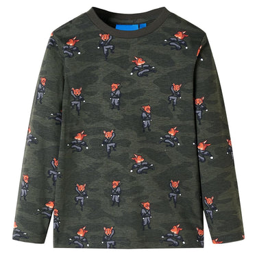 Vidaxl kinderpyjama met lange mouwen 140 kakikleurig