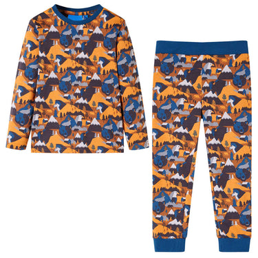 Vidaxl kinderpyjama met lange mouwen 92 cognackleurig