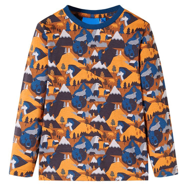 Vidaxl kinderpyjama met lange mouwen 92 cognackleurig