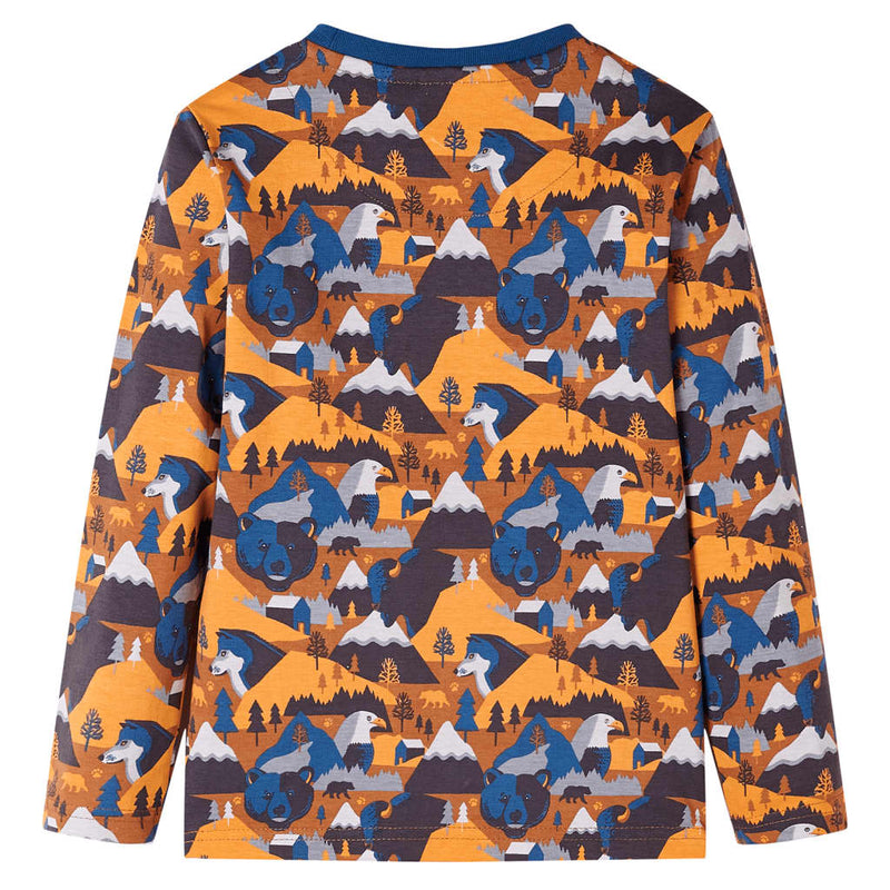 Load image into Gallery viewer, Vidaxl kinderpyjama met lange mouwen 92 cognackleurig
