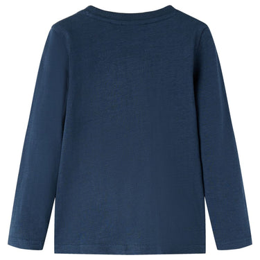 Vidaxl kindershirt met lange mouwen 104 gemêleerd marineblauw